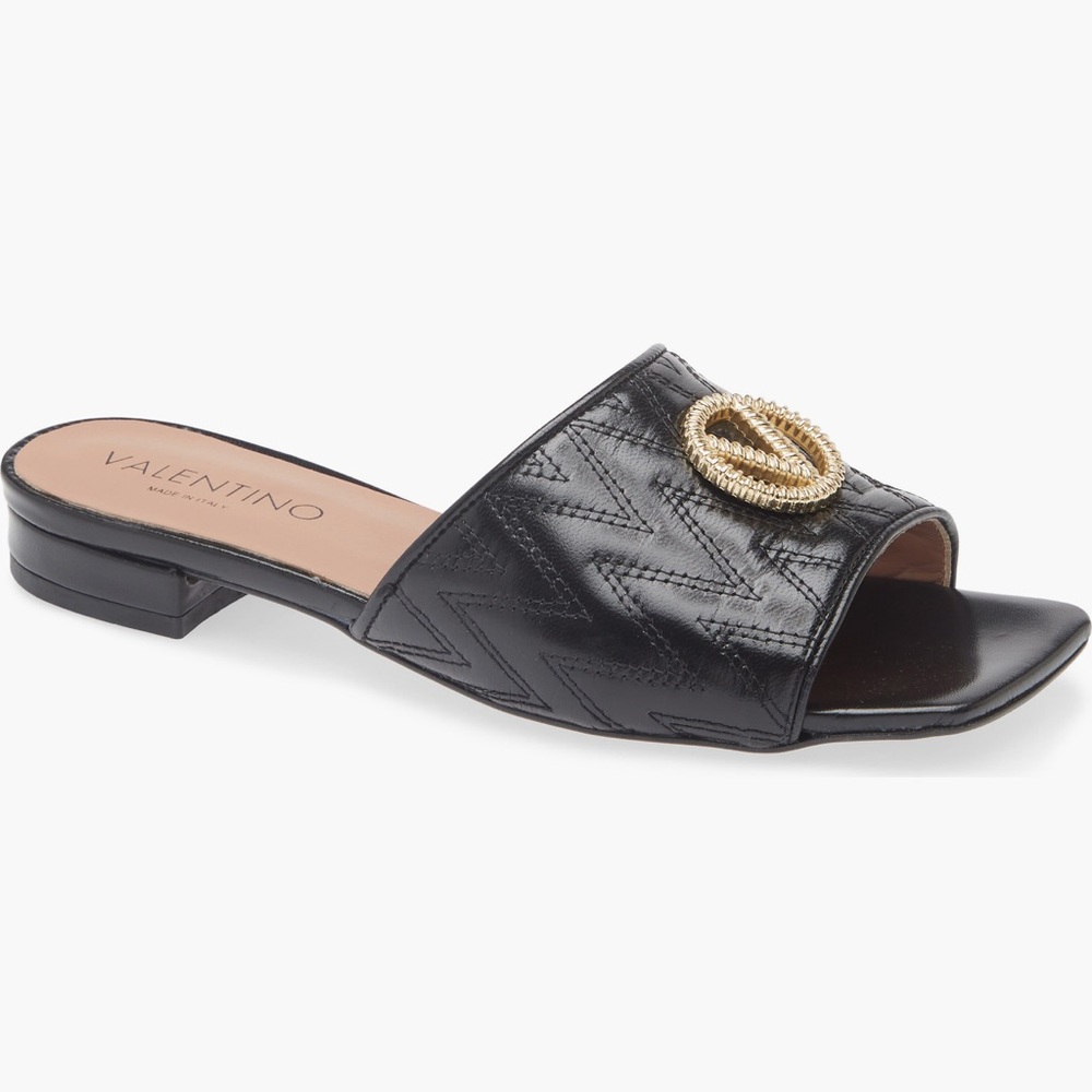 Mario Valentino - Black Slide Sandals